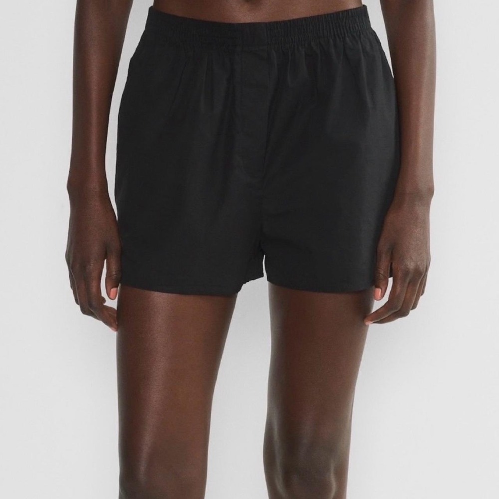 Babaton High Rise Black boxer Style Shorts Black Loungewear Activewear Workout
